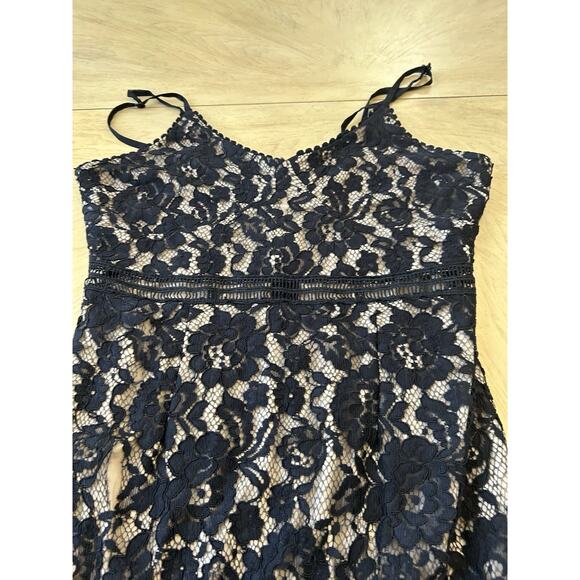 VTG Y2K Black Lace Overlay Dress Romantic Whimsygoth Sexy Vixen Cocktail Sz 10 - Picture 15 of 16